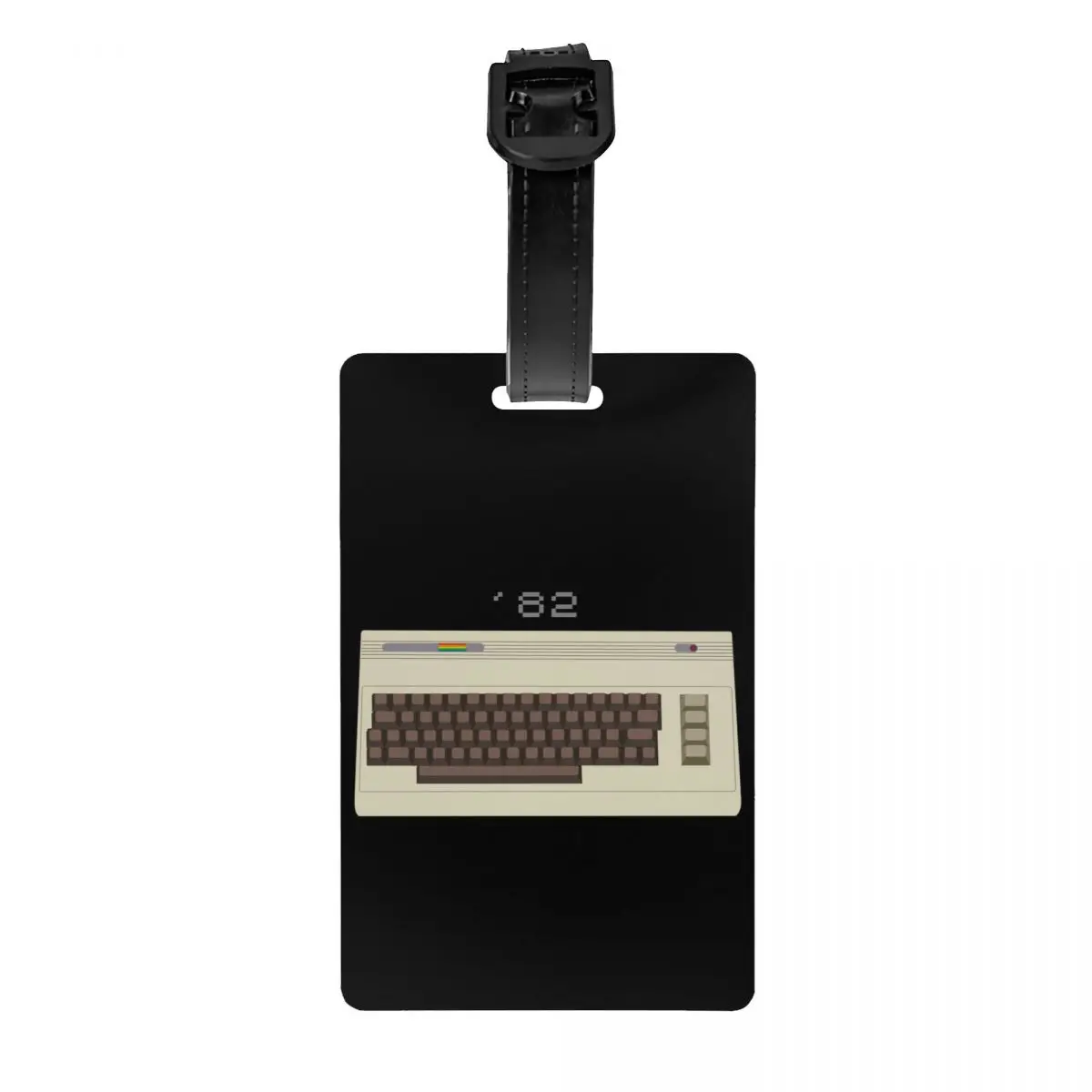 Retro commodore 64ป้ายกระเป๋าสำหรับ kopor perjalanan C64ป้ายกำกับเพื่อความเป็นส่วนตัวของคอมพิวเตอร์ Amiga