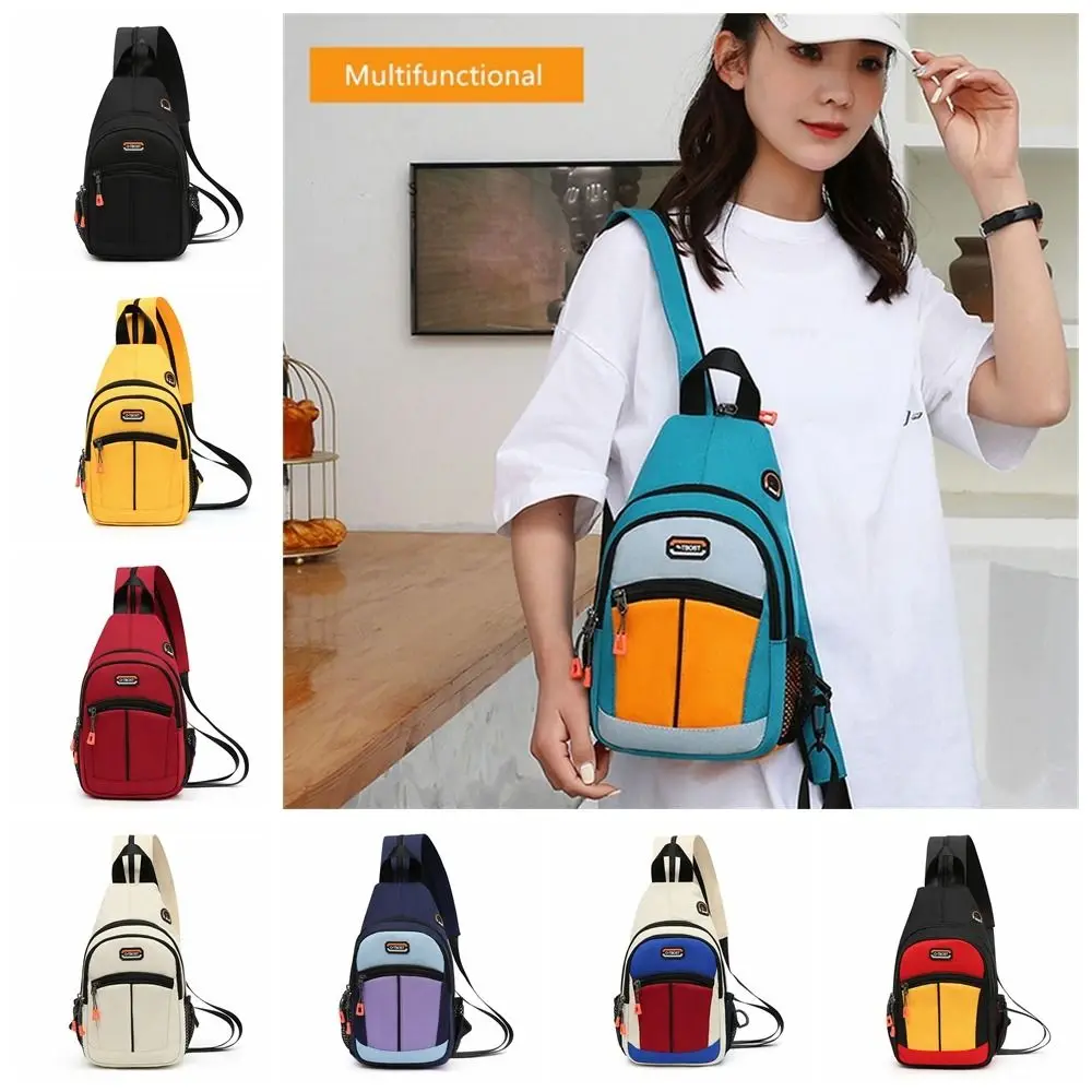 

with Earphone Hole Sling Chest Bag Messenger Bag Waterproof Girl Crossbody Bag Multi-Functional Shoulder Bag Mini Backpack