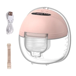 Wearable Breast Pump for Breastfeeding Portable Electric Breast Pump Hands Free with 24mm Silicone Flange 180ml Storage Capacity