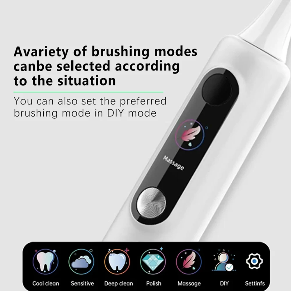 Xiaomi Mijia Smart Sonic Escova de Dentes Elétrica Clareamento Dental Oral Care Tooth Escova Ultrasonic Whitener Recarregável