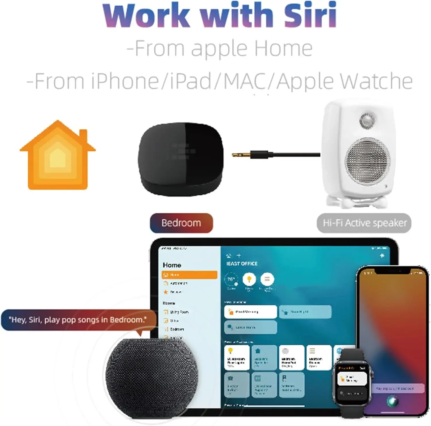 Olio Bluetooth 5.2 HiFi Receiver | LDAC Hi-Res Audio, 3.5mm/RCA Outputs | Long-Range, Multiroom & Volume Control