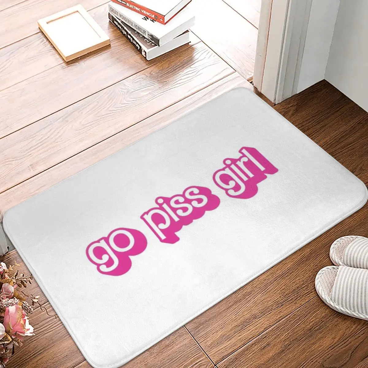 Go Piss Girl A Carpet Doormat BathMat Mat