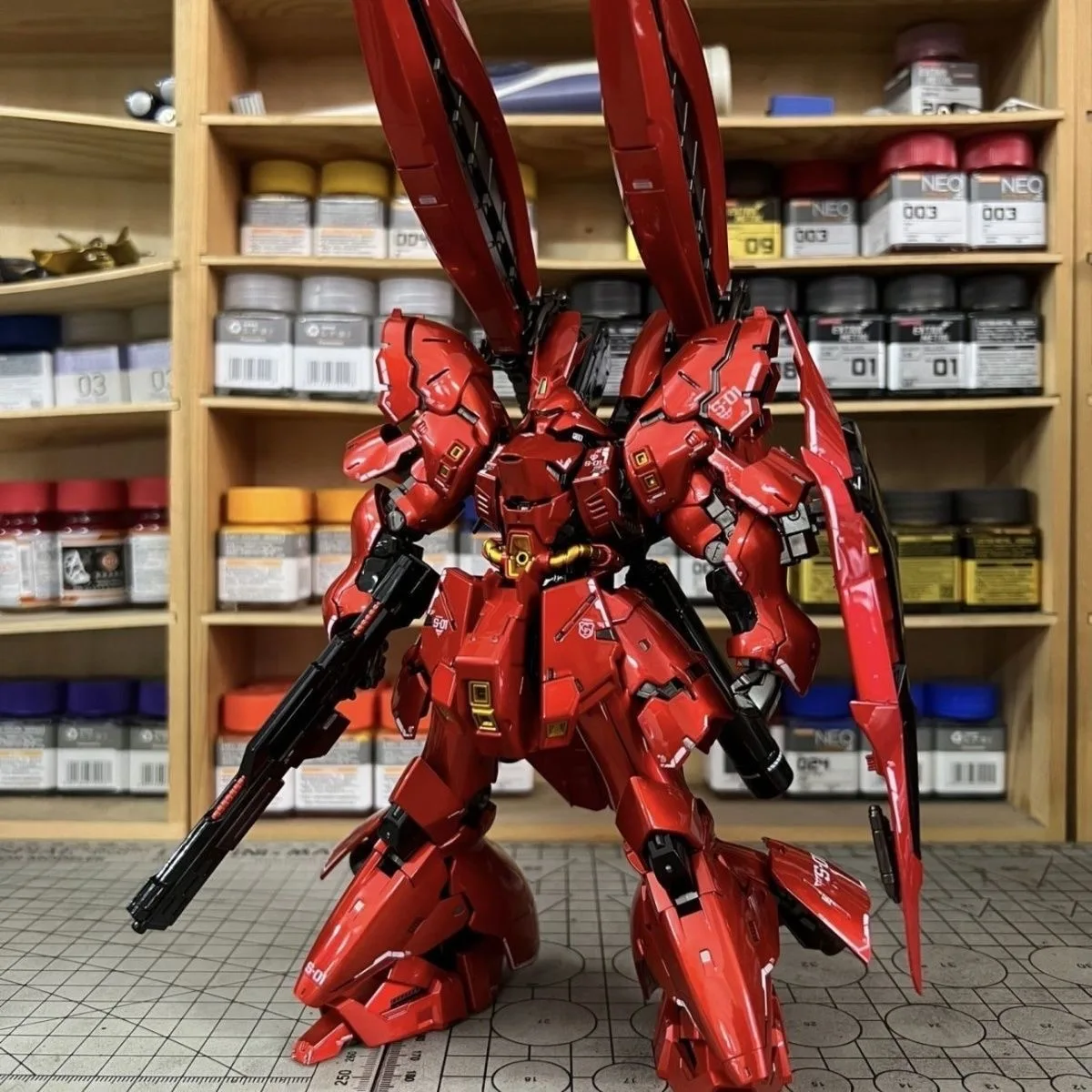 ستار RG Sazabi MSN-04FF أنيمي عمل الشكل الميكانيكية الأساسية طلاء شخصيات كرتونية 1/144 التجمع نموذج أطقم هدية عيد ميلاد #2