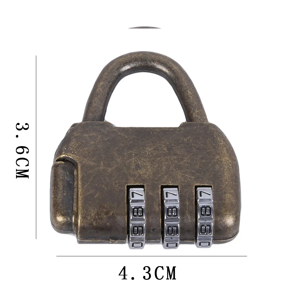 

Vintage Small Password Locks Antique Chinese Old Style Jewelry Chest Box Code Zinc Alloy Password Lock Padlock