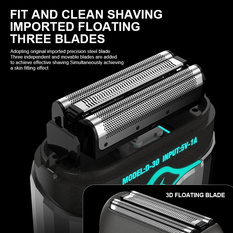 Newest AI Intelligen Reciprocating Shaver For Man Professional Portable Travel Electric Razor Mini Twin Beard Knives Trimmer