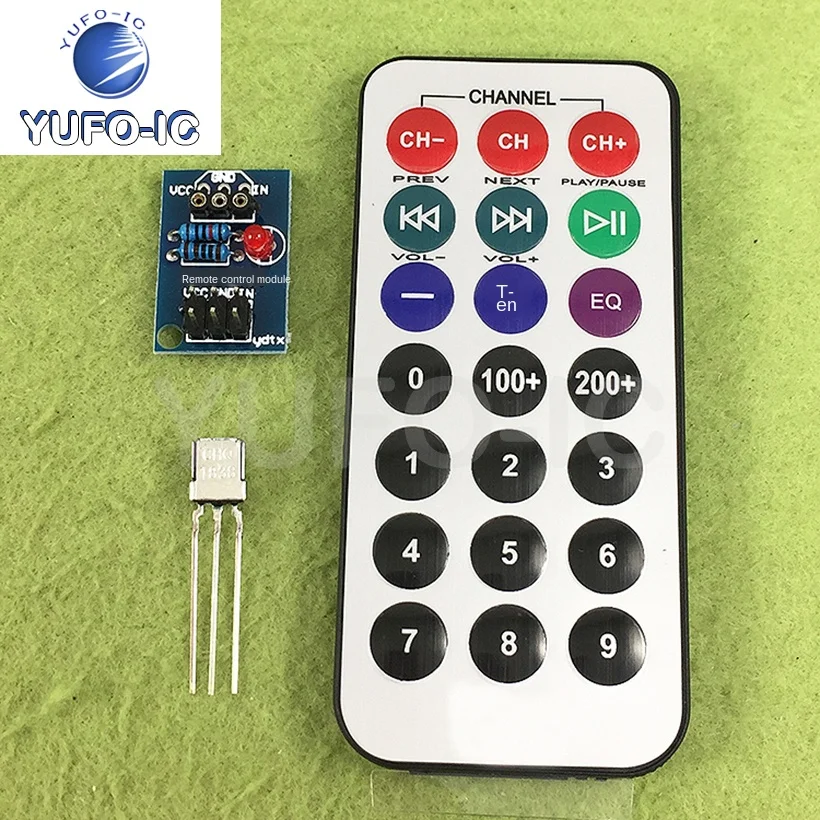 Free Ship 1PCS 3-Piece Mcu Infrared Remote Control Module + Receiver HX1838 + N…