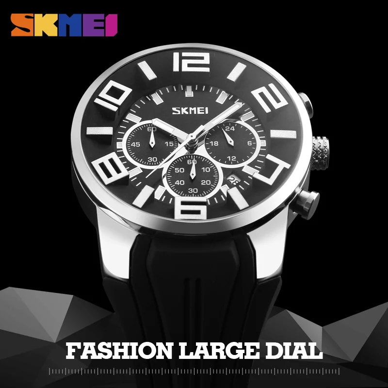 SKMEI 9128 Waterproof Sport Watch Relogio Masculino  Quartz Watches Men Fashion Casual Wristwatches