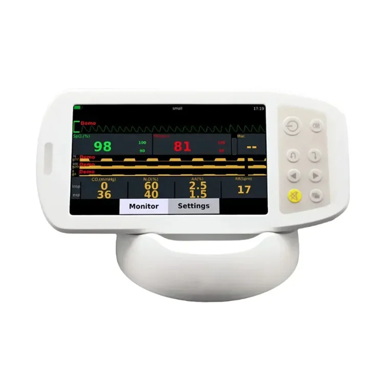 DERRY Portable Handheld EtCO2 Veterinary Anesthesia Monitor Multi-gas Anesthesia Sensor Capnograph Monitor - Image 2