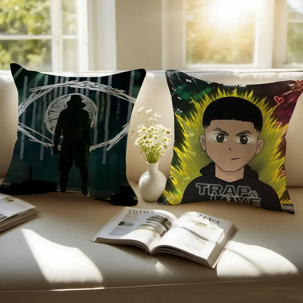 Hip-Hop Rapper B-Beny Jr Cushion Cover Pillowcase Anti-dustmite Invisible Zipper Short Plush Sofa Cushion