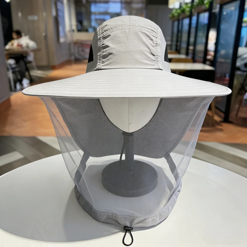Unisex Angeln Sonnenhut Atmungsaktives Mesh Gesichtsschutz Schal Integrierter Outdoor Angeln Sonnenhut Elastischer, schnell trocknender, verstellbarer Riemen