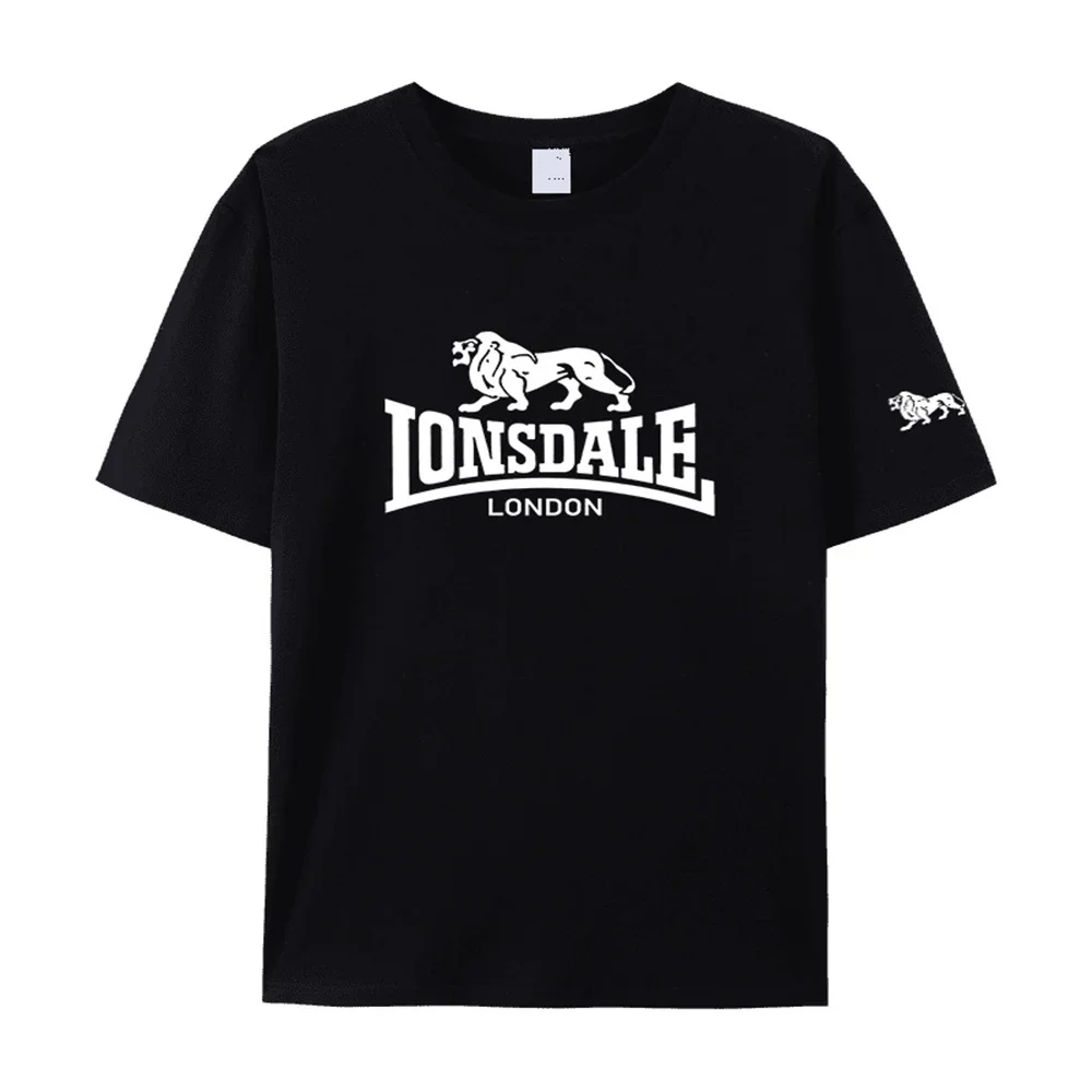 

Summer LONSDALE fashion men's short sleeve T-shirt Men's casual cotton top Men's casual soft T-shirt men's black T-shirt