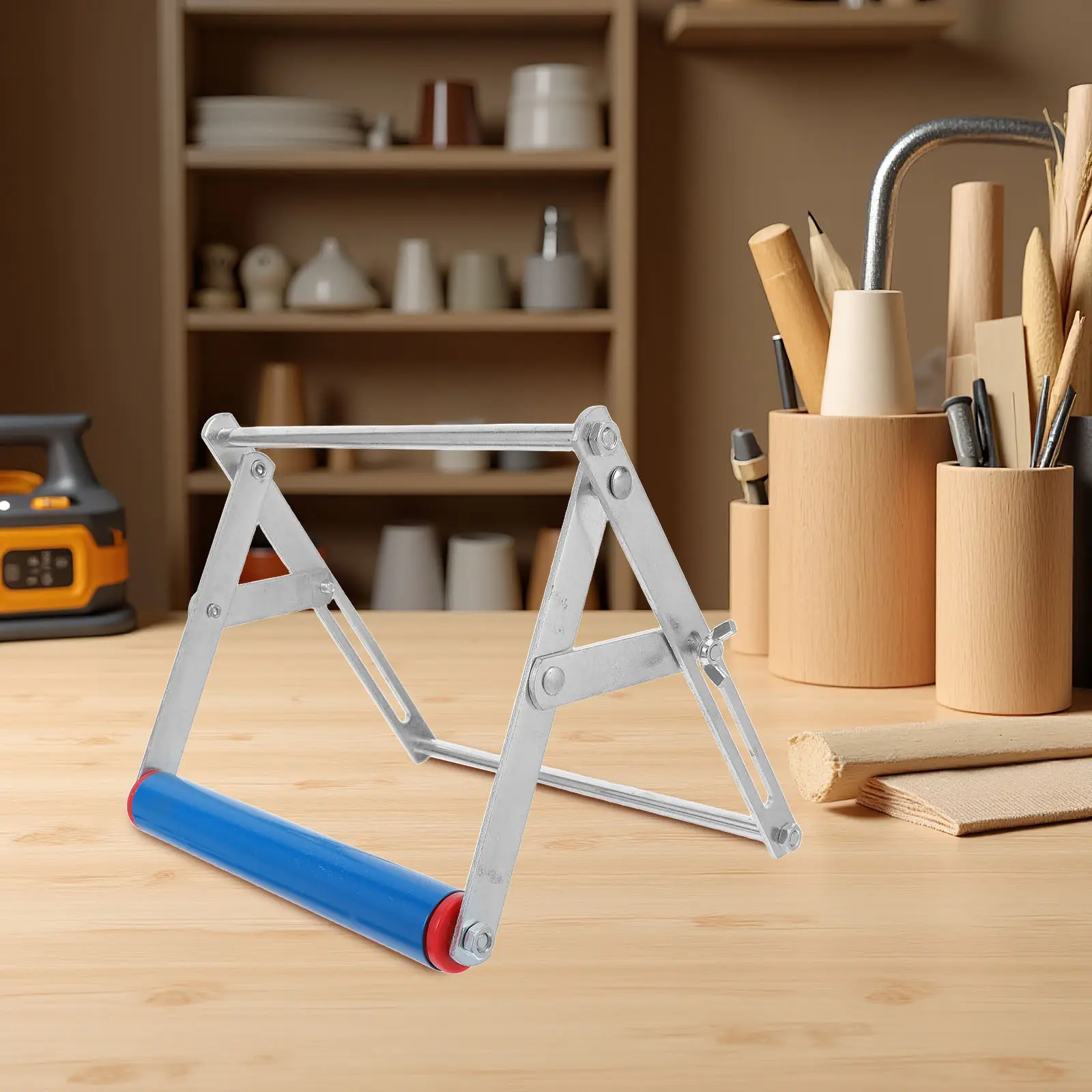 Adjustable Height 55-135 Folding Metal Cutting Machine Stand Roller Support Woodworking Table Saw Bracket Miter Saw Holder