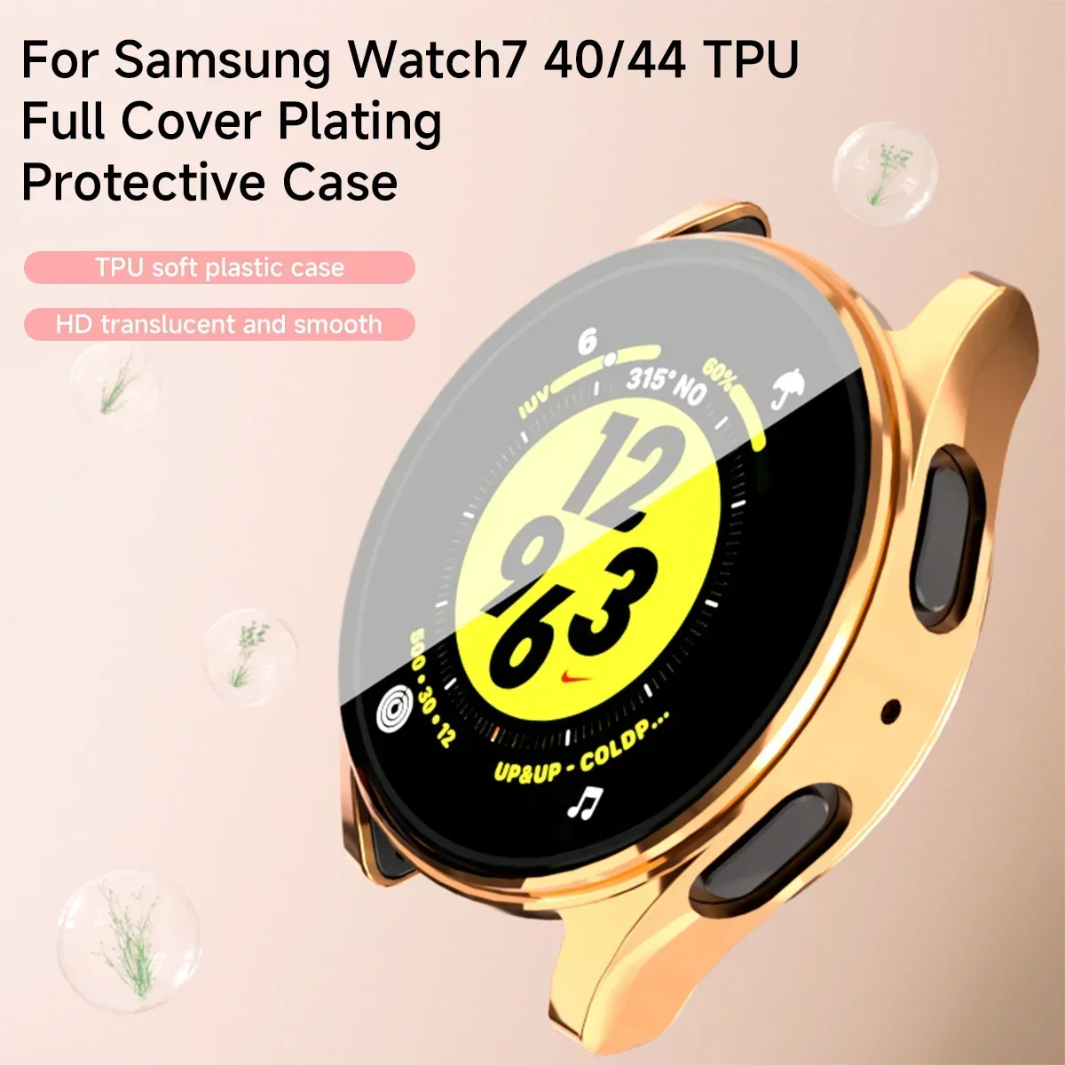 Silicone Case+Glass for Samsung Galaxy Watch 7 40MM 44MM All-Around Screen Protector Soft TPU Protective Cover Watch 6 5 4 Cases