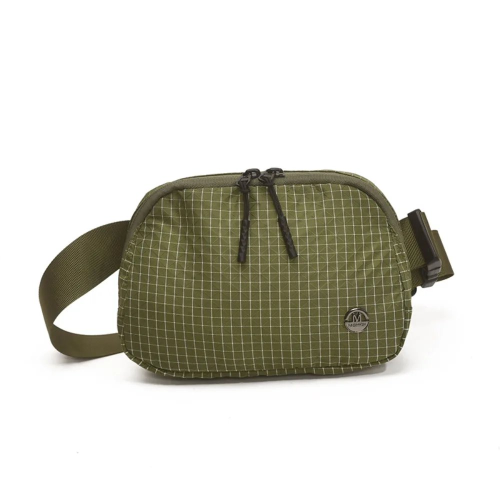 

Simple Solid Color Nylon Shoulder Bag Leisure Multipocket Crossbody Bag Adjustable Strap Korean Style Sports Phone Bag Sports
