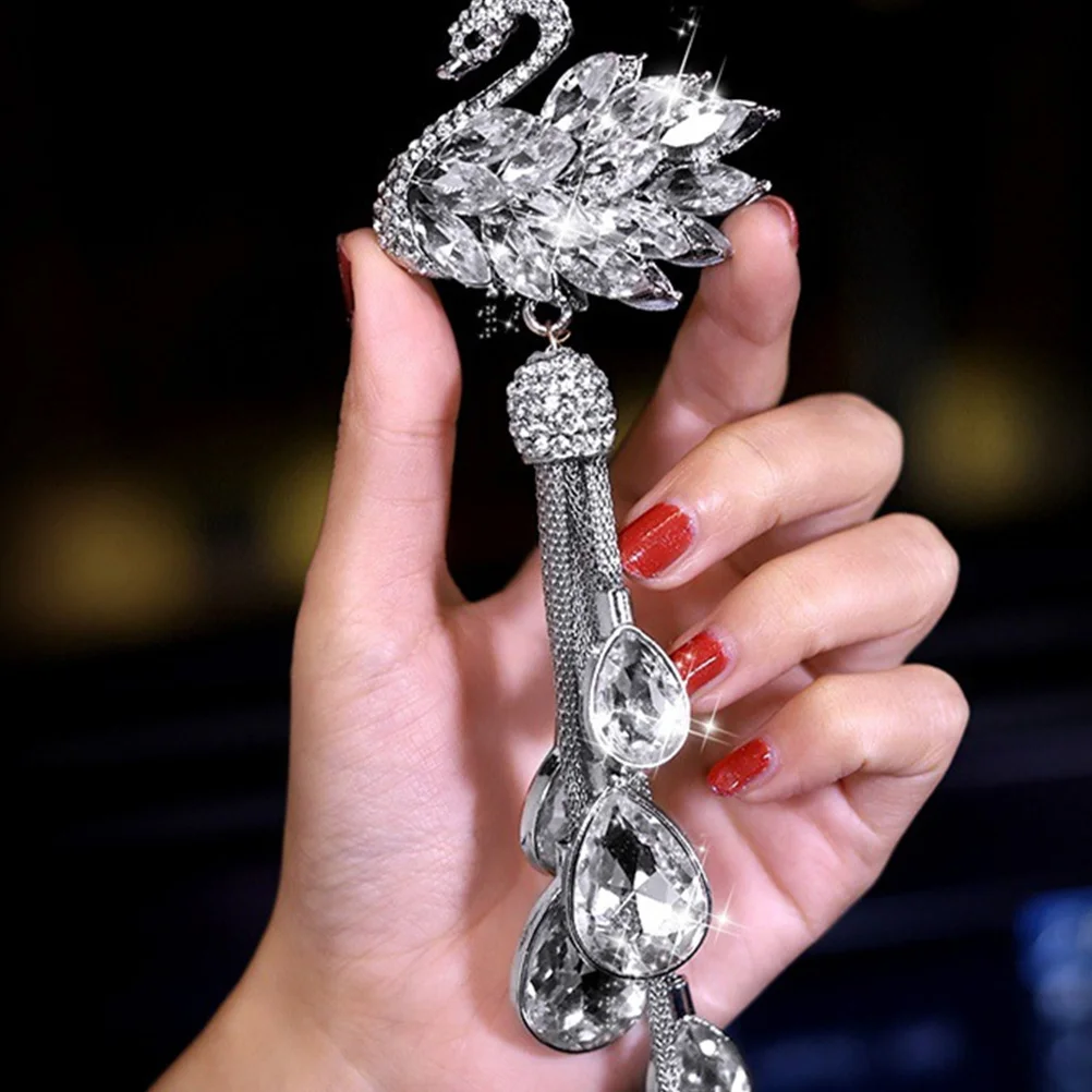 

Car Inner Ornament Rearview Mirror Hanging Pendant Rhinestone Decoration Automobile