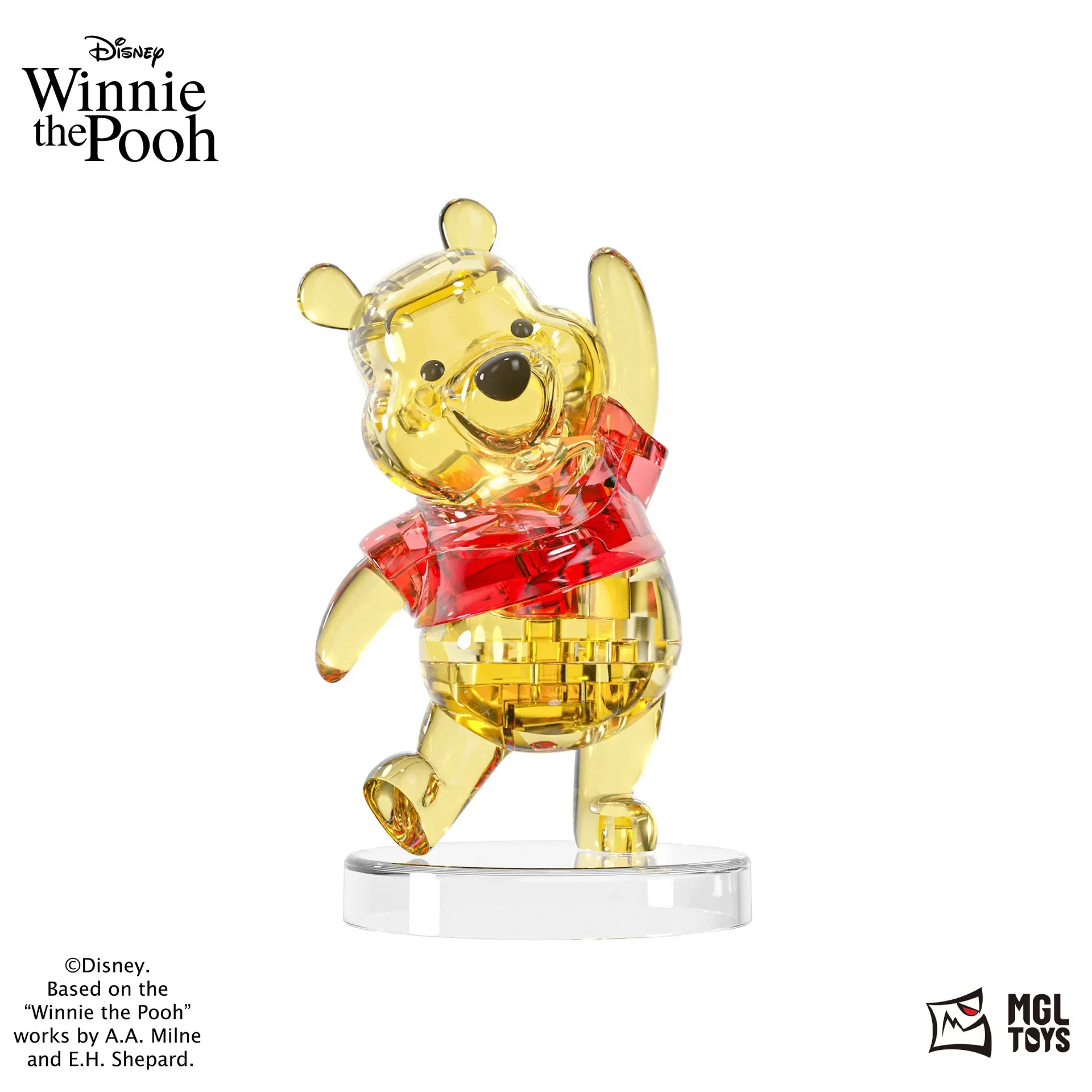 Winnie the Pooh Crystal Building Blocks Winnie the Pooh Bear Table Decoration Adult Toys Children Gifts