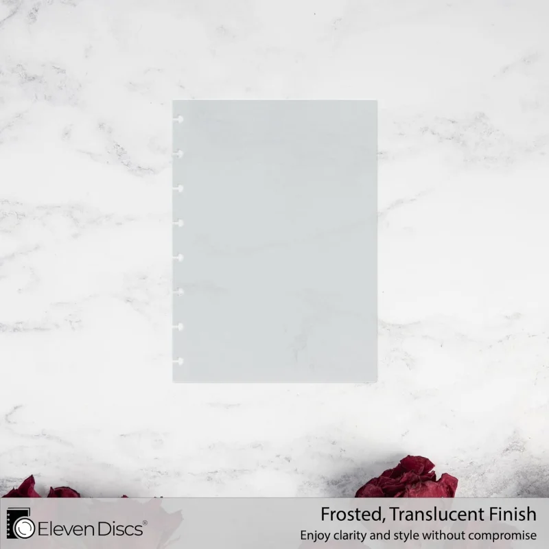 Junior Size Translucent/Clear Discbound Notebook Poly Covers, Compatible with Circa, Arc, and TUL (Set of 5)