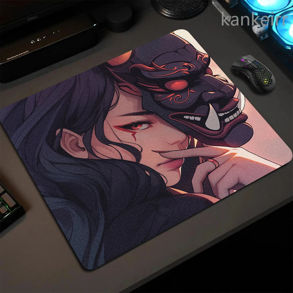 One Mask Girl Control Surface Mouse Pad, Professional Mousepad Velocidade, Non-Slip Bottom Mouse Mat, E-Sports, alta Elastic, 45x40cm