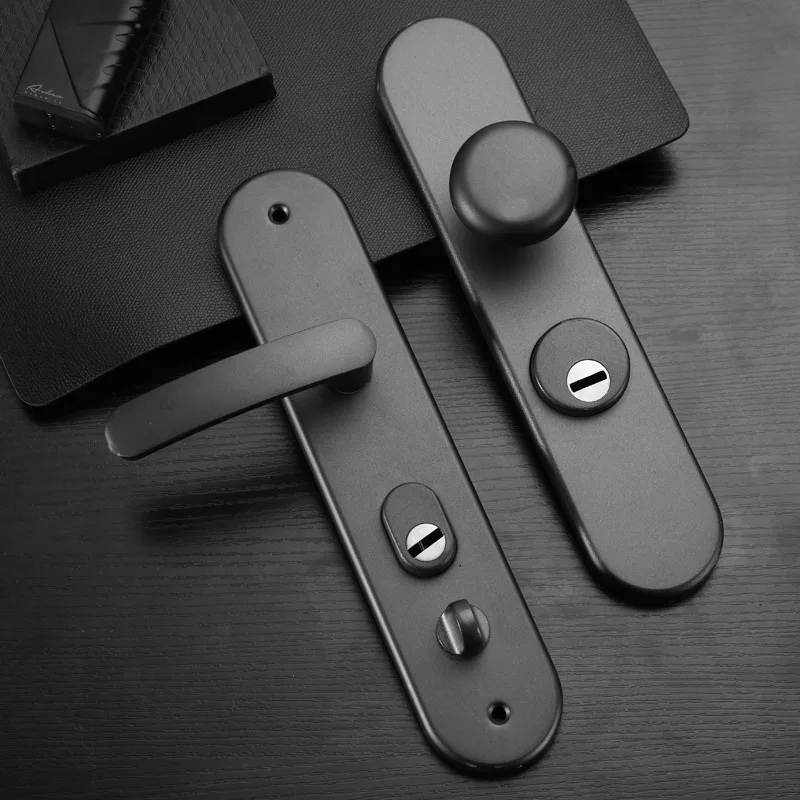 

New Light Luxury Black Anti-theft Door Handle Spherical Handle Lock Handle Household Entrance Door Anti Pry Lock Mechanical Lock