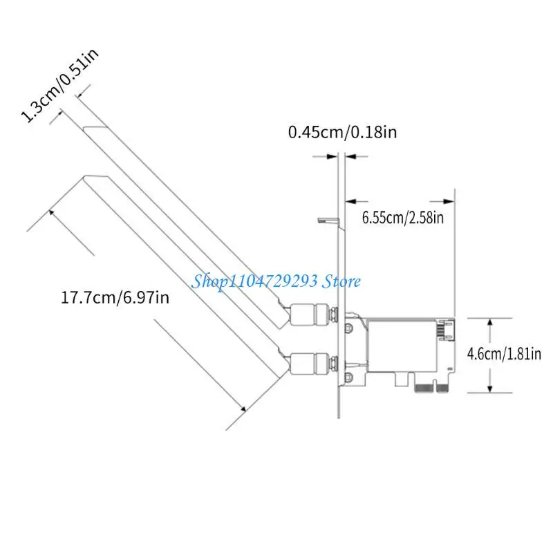 بطاقة واي فاي Y2GD PCIExpress سريعة TXG-AX5400 NFA765 WiFi6E بطاقة شبكة محول لاسلكي 2.4/5/6 جيجا هرتز تعزز السرعة 2882 متر #6