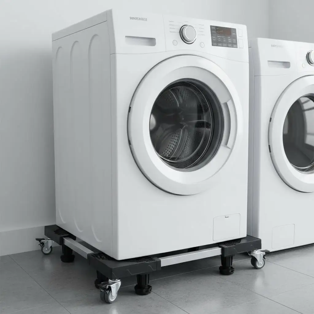 

Ролик для перемещения холодильников 27,5-35,4 дюйма для прачечной, кухни, хозяйственной комнаты, выдерживает нагрузку до 1100 фунтов, 8 блокирующихся роликов