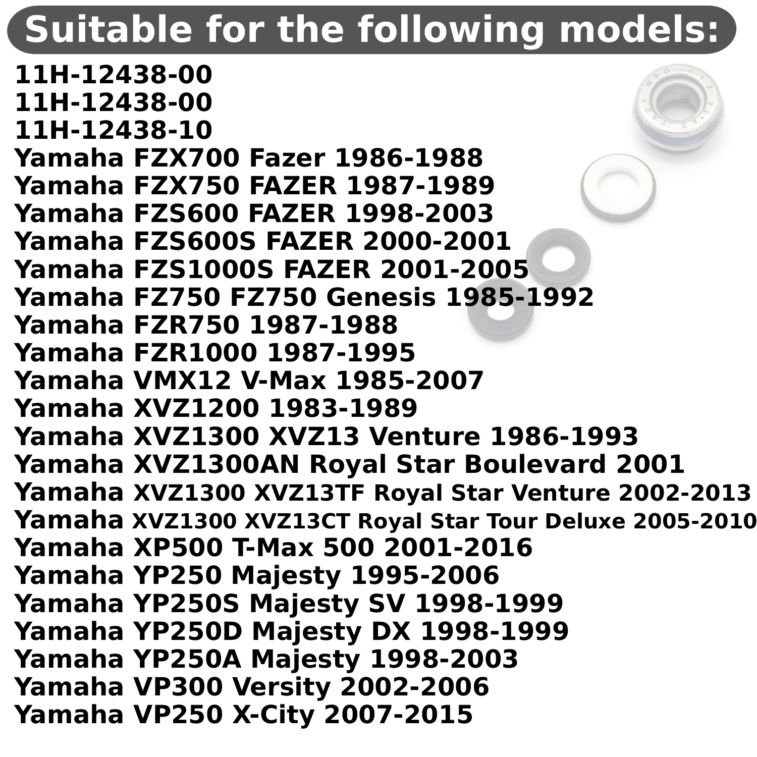 Motorcycle Water Pump Seal For Yamaha XJ700X Maxim X XT660 XT660R XT660Z Tenere MT03 MT-03 FJR1300A FZ1 FZ6 YZF-R1 11H-12438-00