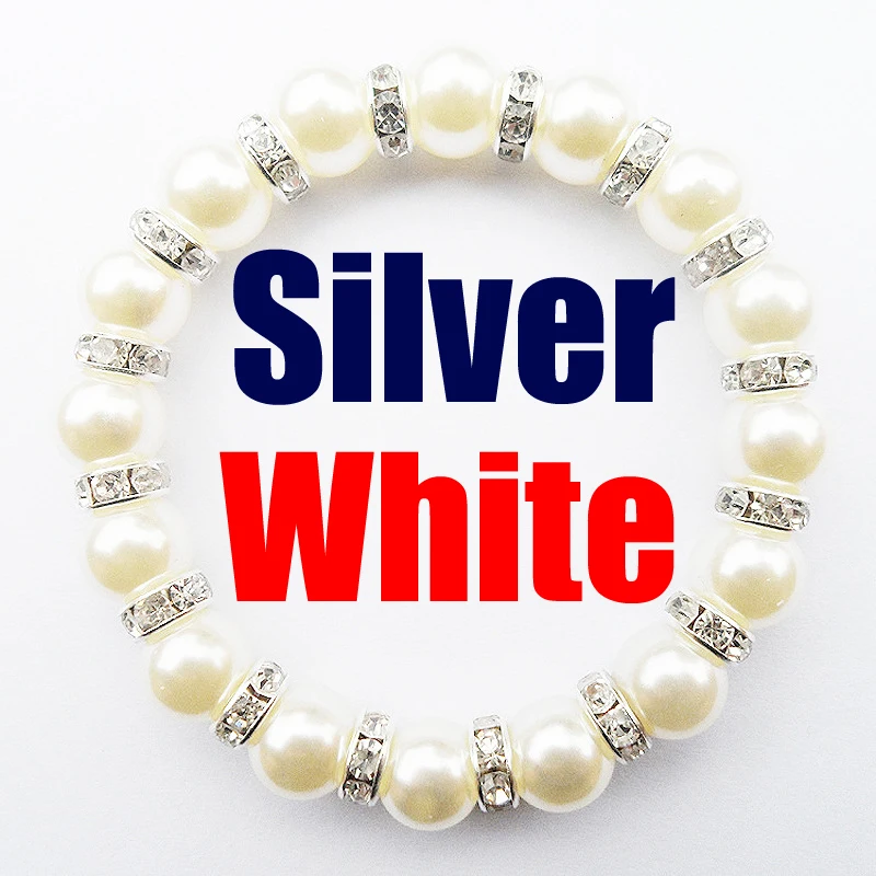 tiki fnaf по 1 грн все 10mm White Pearl Bracelet Women браслет Rope Chain Strand Bangle браслеты на руку женские Fine Quality