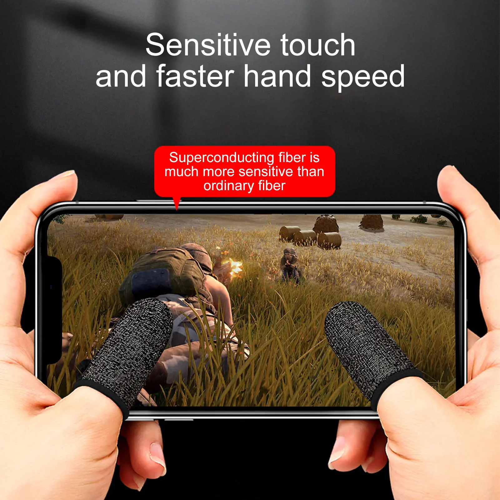 Finger Cover Breathable Game Controller Fingertips Anti-sweat Sensitive Sleeve For PUBG Touch Screen Pro Phone Gaming