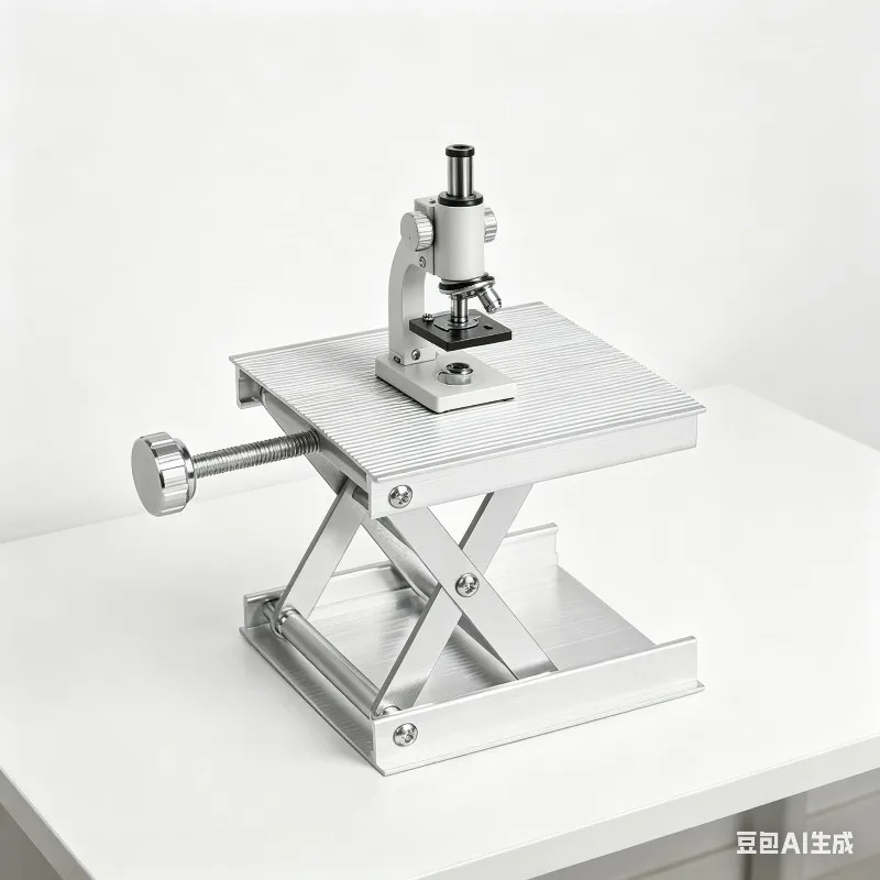 Heavy Duty Aluminum Alloy Mini Scissor Lift Table Adjustable Lifting Platform for Laboratory Teaching & Hardware Maintenance