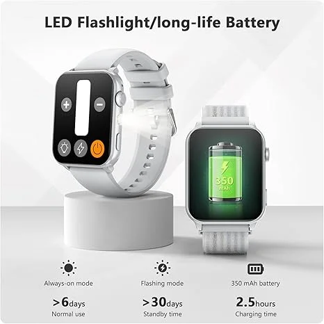 

Blackview R30 MAX Smartwatch 1.83" Bluetooth Phone Call Flashlight Al Voice Assistant Sports Watch For Men Women