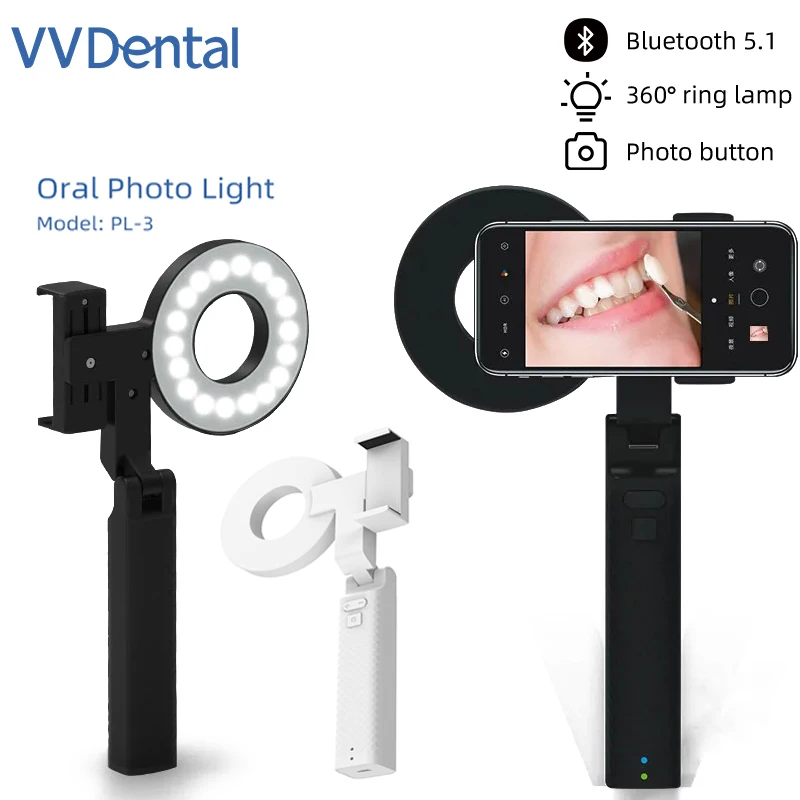 VVDental Mobile Double Flash Dental Photography LED Light Twin Flash Dental Flashlight Lighting Photography Mobile For Macro, Na