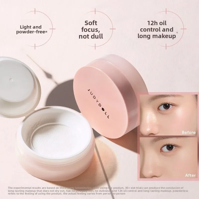 Judydoll Light และ Transparent Soft Focus Loose Powder Oil Control Brightening Original Setting Powder Matte Finish แต่งหน้า
