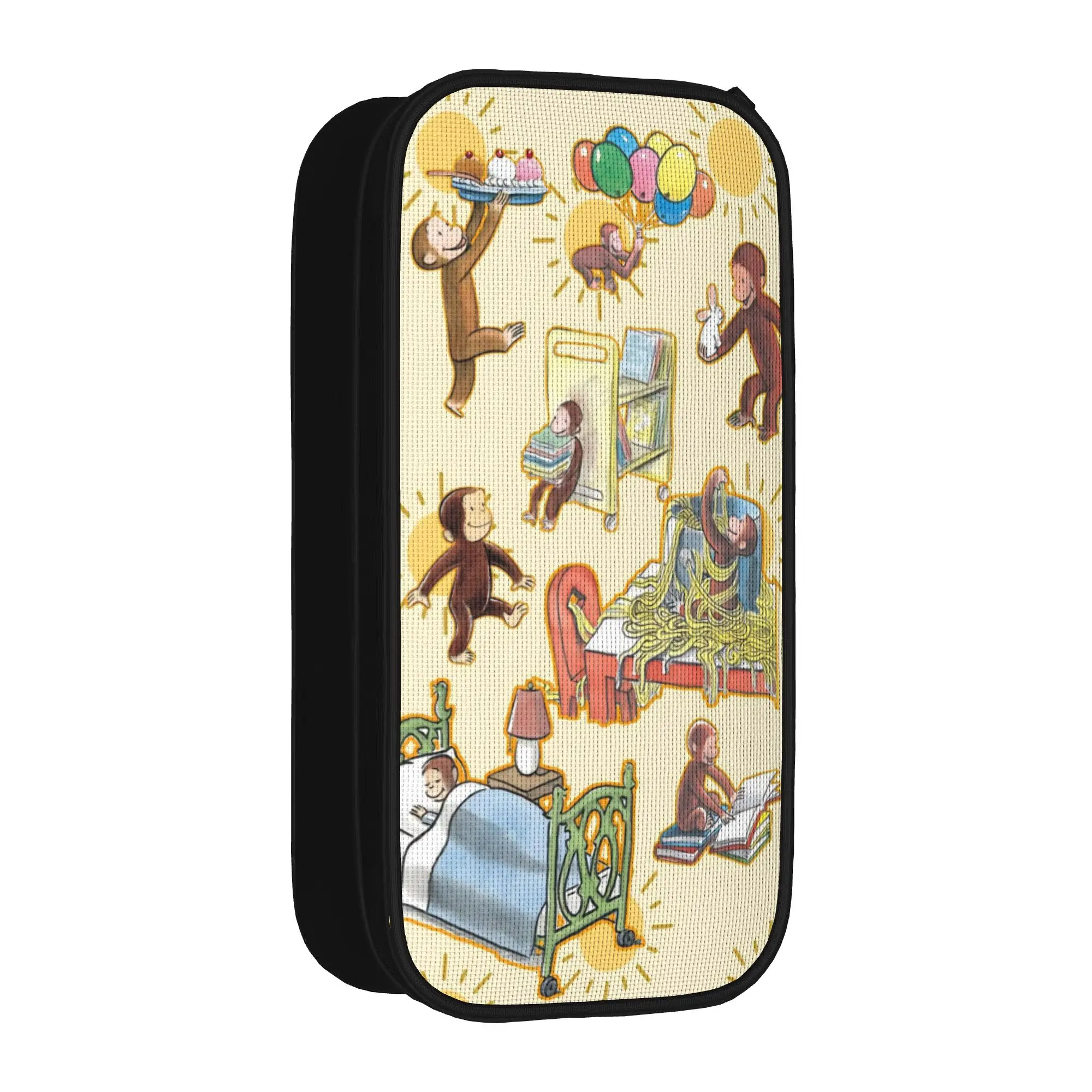 Creative Curious George African Monkey  Pencil Cases  Pencilcases Pen for Girl Boy Bag School Supplies Zipper Stationery
