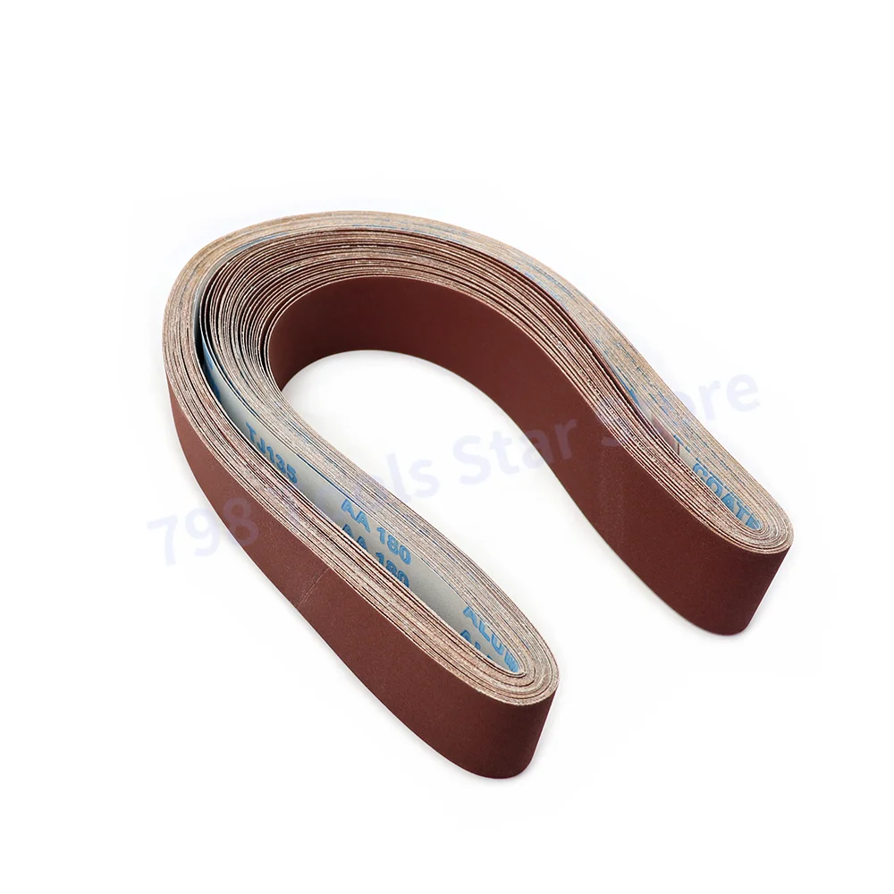 5PCS 2100*50 mm Flexible Aluminum Oxide Sanding Belt TJ135 40-1000 Grits Abrasive Sanding Sheet for Sanding Wood Metal and Paint