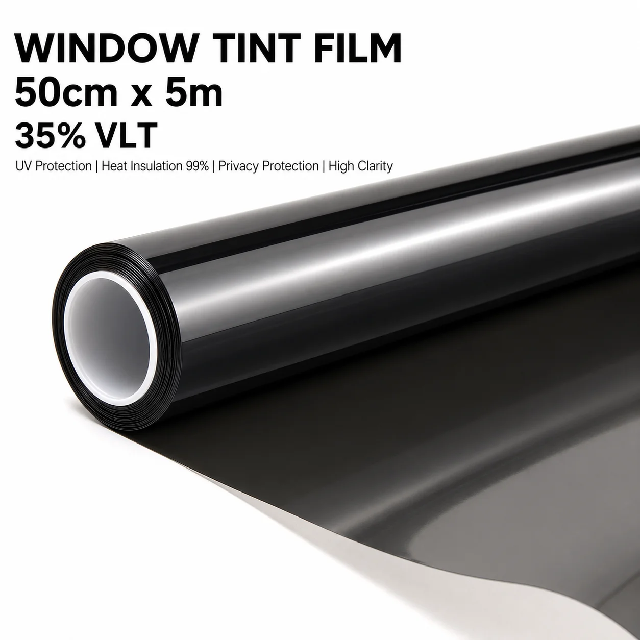 

35% VLT Light Smoke Nano Ceramic Car Window Tint Film 50cmX500cm UV Protection Sun Shield Curl Sheet Installation Roll IR Sun UV