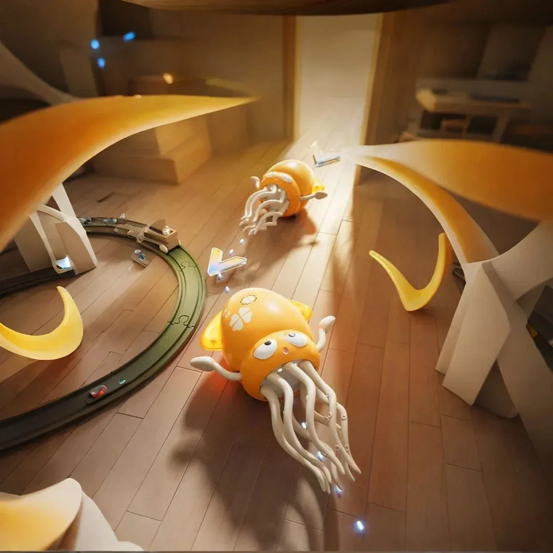 الأخطبوط الراقص السحري الحبار الكهربائي الاستشعار التلقائي تجنب العوائق الأطفال الضغط اللعب التعليمية متعة الأخطبوط