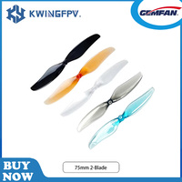 12Pairs Gemfan 75mm 2-Blade PC Propeller 1mm/1.5mm for DJI Tello FPV Freestyle 3inch Toothpick Drone DIY Parts for Drone FPV