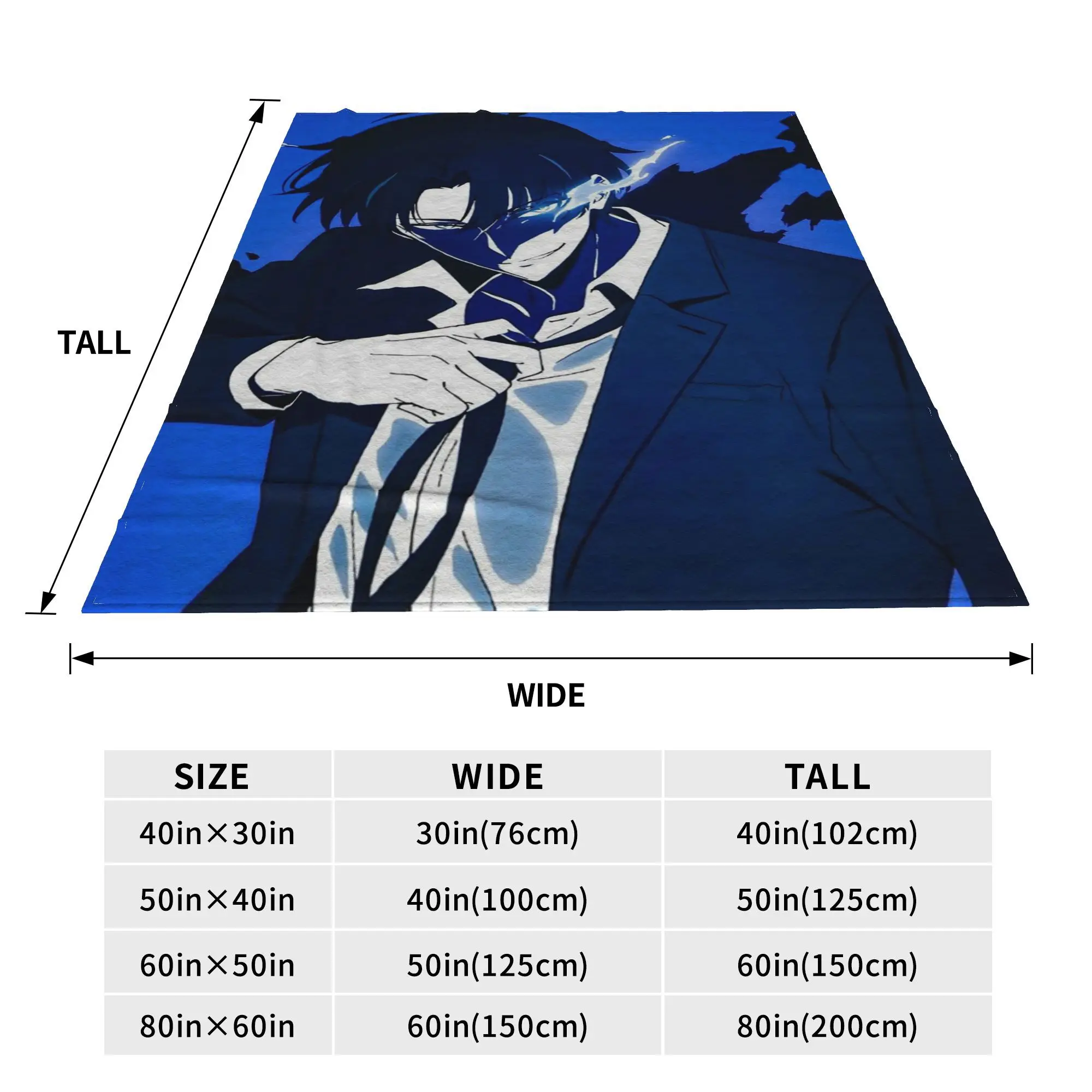 Anime Solo Leveling Blanket Lightweight Flannel Sofa Throw Blanket for Home Bedroom Outdoor Throws Bedspread Quilt