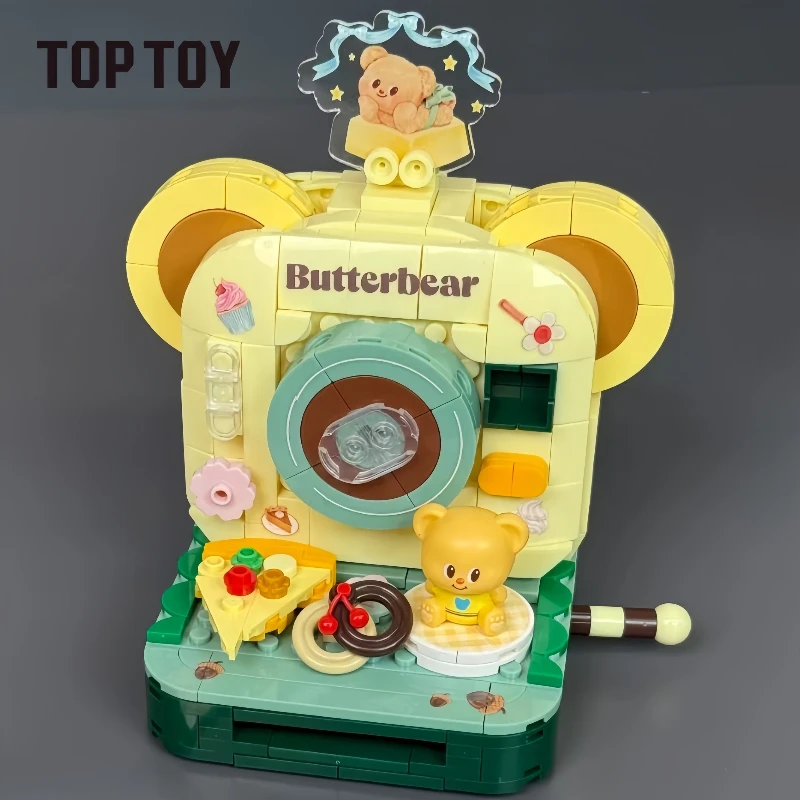TOPTOY ビルディングブロックバタービアティピューライターポラロイド組立モデル電子ペットシリーズ装飾品子供のおもちゃギフト