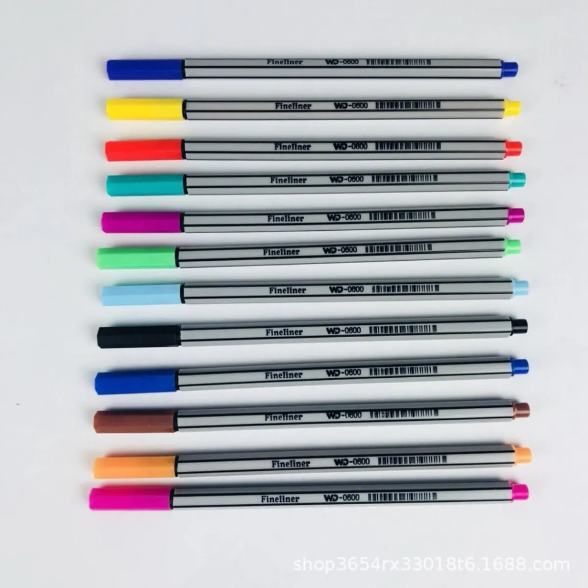 Kit with 12 Fine Line Pens Tip 0.4 Type