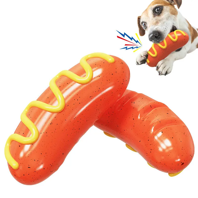 Sounding Dog Toothbrush Molar Rod Hot Dog Roasted Sausage Dog Toy