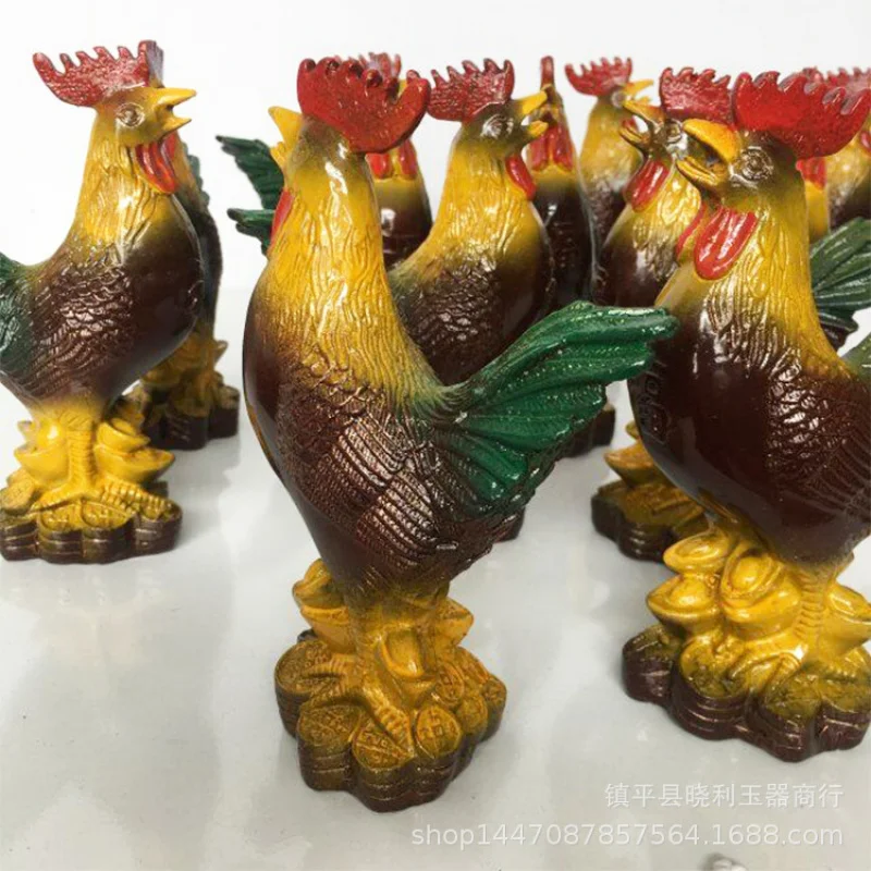 النحاس ثلاثي الألوان الديك المال Yuanbao اثني عشر زودياك النحاس الديك ديكور المنزل الحرف المعدنية #3