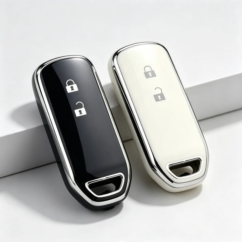 2 Buttons Car Key Case Cover for Honda N-BOX JF1 / JF2 N-BOX+ Plus N Wagon New Nbox N-One Custom JF3 / JF4 TPU Shell Fob Holder