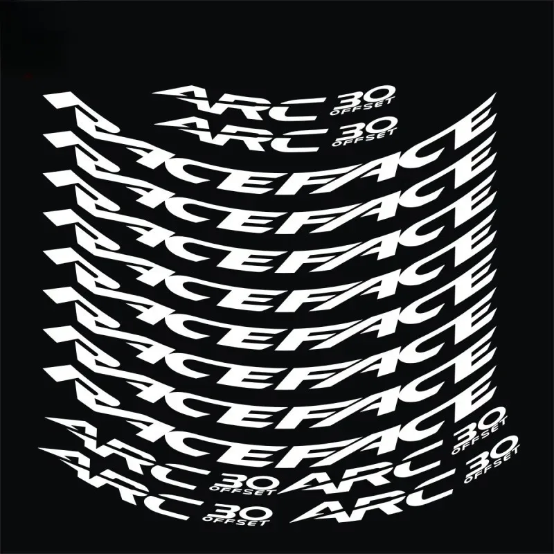 Adesivo para roda de bicicleta mtb, 26 ", 27.5 ", 29 ", raceface arc30, decalque para aro de bicicleta, à prova d'água, decorativo, acessórios para mountainbike