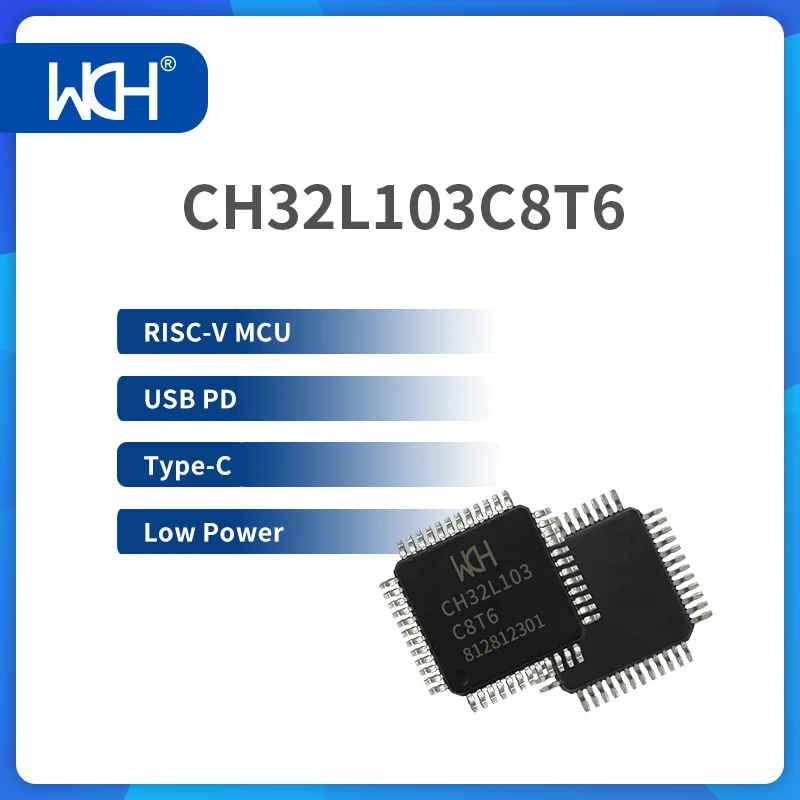 低電力usbpd RISC-V mcu、ch32l103、ロットあたり20個