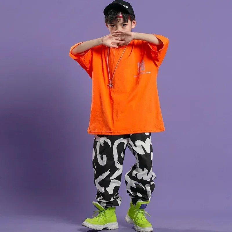 

Jazz Hip Hop Tops Pants Stage Performance Suit Street Dance Wear Suit Jazz Costume for Boys Girls