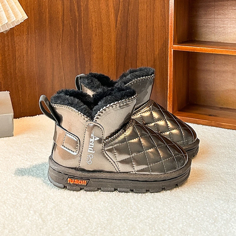 

Детские зимние ботинки — двухцветный блеск — плотный плюшевый материал — детские полусапожки — теплые, стильные и модные — 26–37 г.