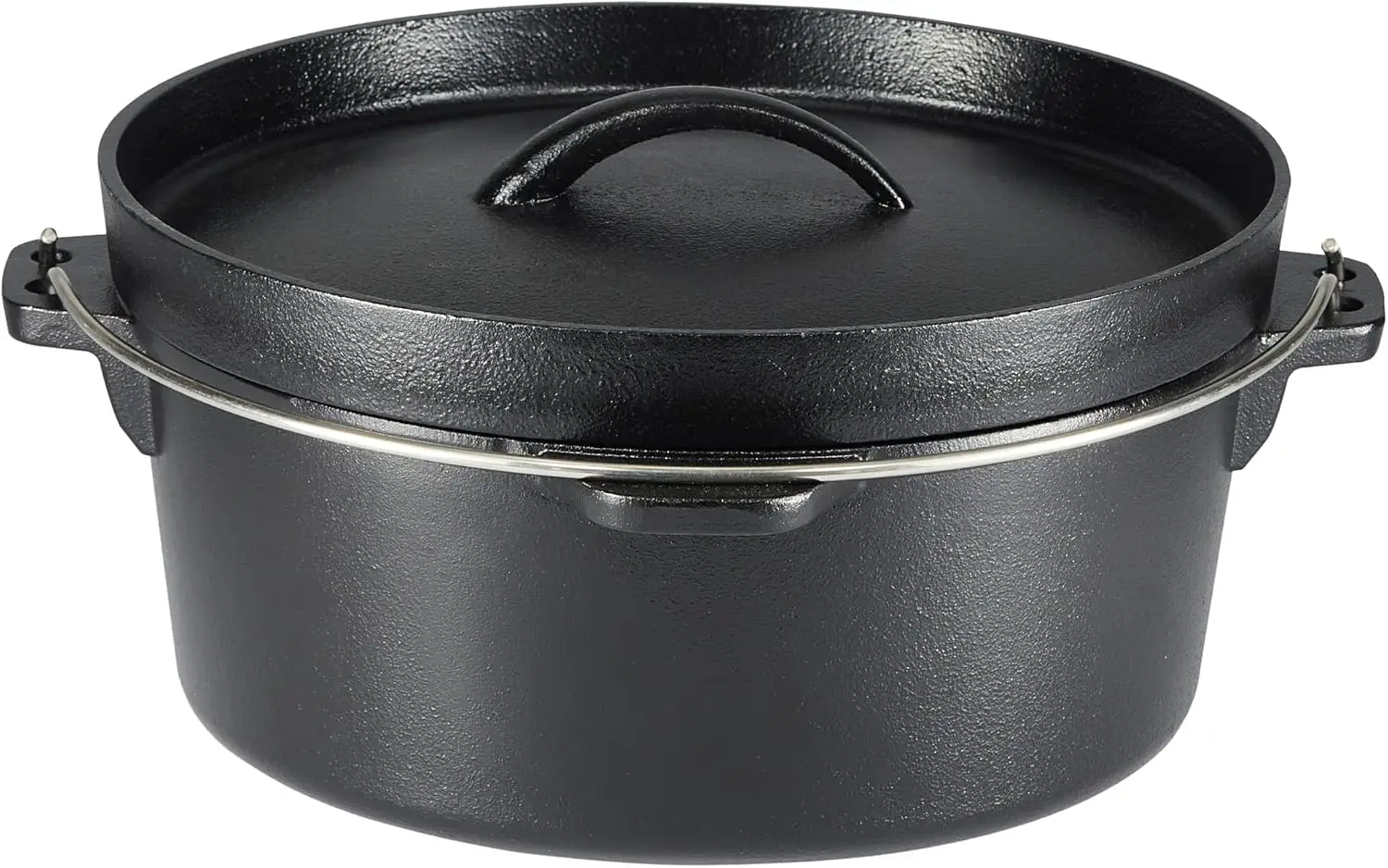 Pre-Seasoned Cast Iron 5-Piece Cookware Set, Oven Safe, Cooks Evenly, 14.17 x 12.2 x 10.63 in, Black