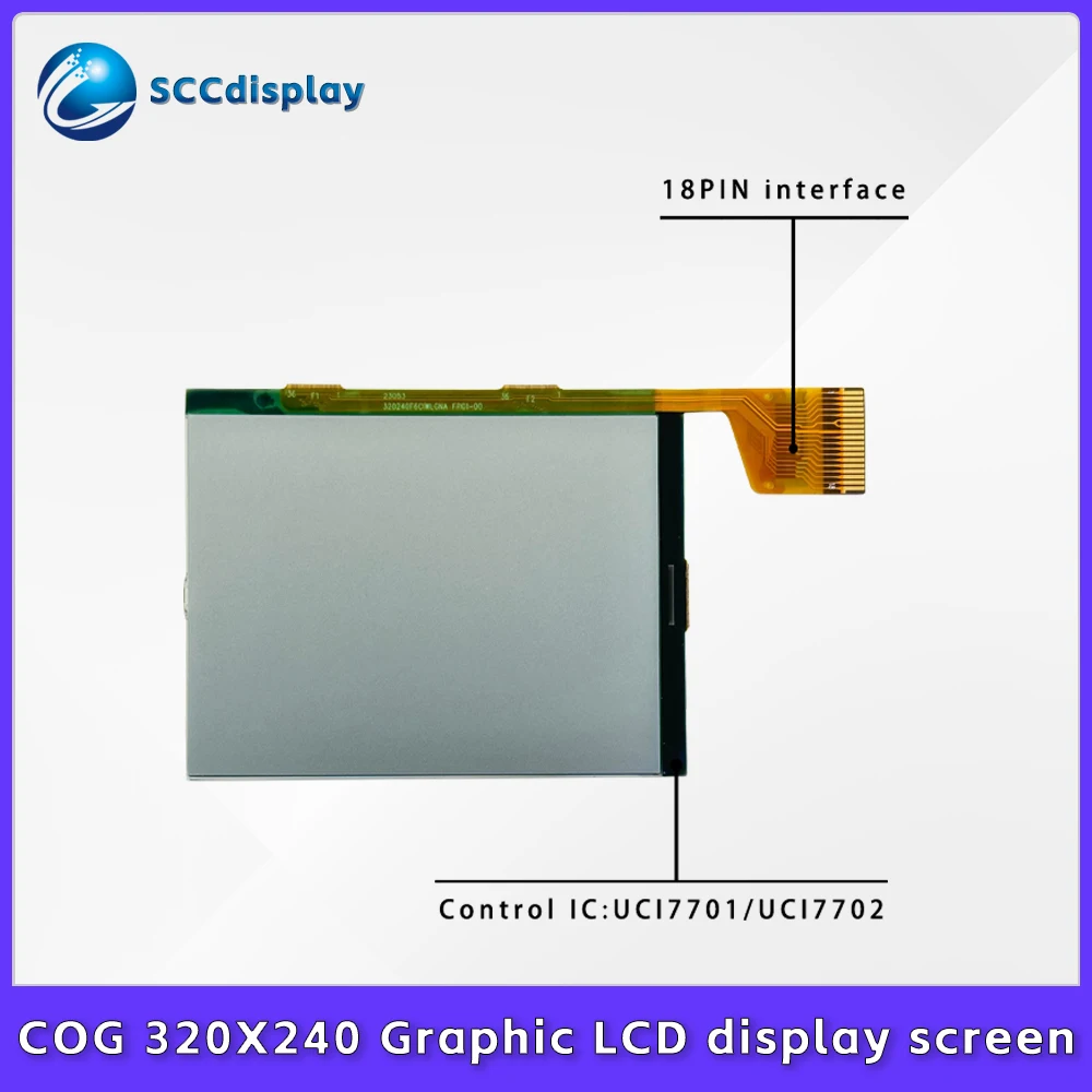 Industrial grade 3.8-inch naked screen SJXD320240F6C COG 320X240 Graphic dot matrix LCD screen monochrome LCD display screen