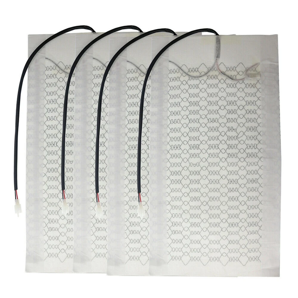 

4Pcs 2 Seats Heated Seat Heater Kit 12V Carbon Fiber Round High/Low